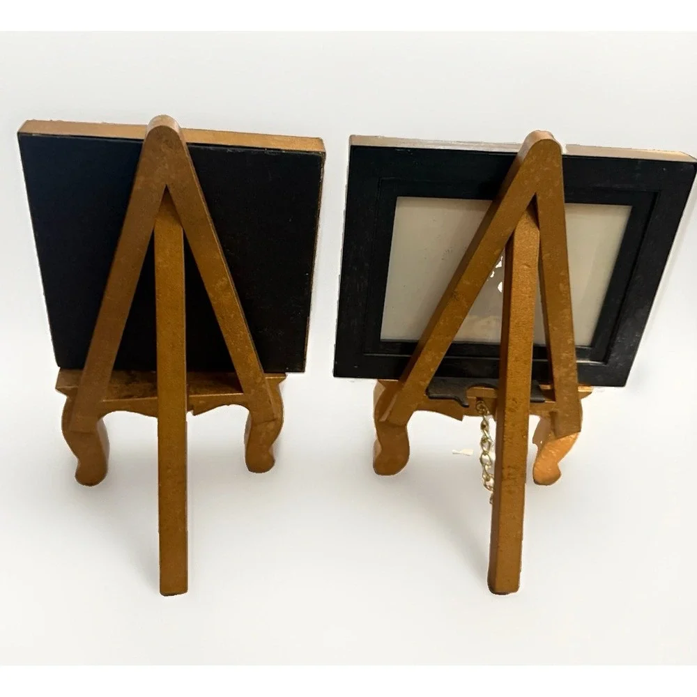 Thomas Kinkade Gold Ornate Baroque Picture Frame Tabletop Stand Easel